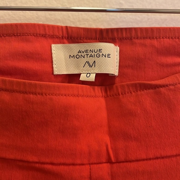 Avenue Montaigne red pants size 0 - Picture 2 of 4